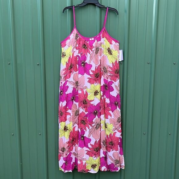 Women’s Lightweight Tropical Woven Strappy Maxi Beach Dress Size XL - Picture 1 of 9